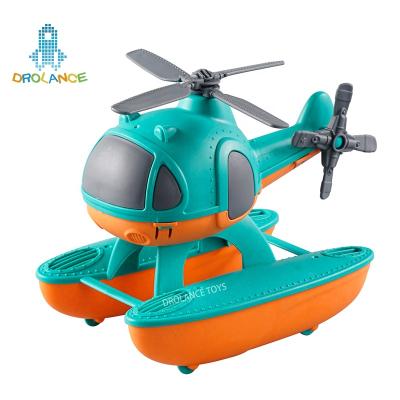 China Plastic Baby Straw Children Plane Toy Friction Slide Toy New Colorful Carros De Brinquedo Friction Glider Wheat Plastic Airplane Toys Flat for sale