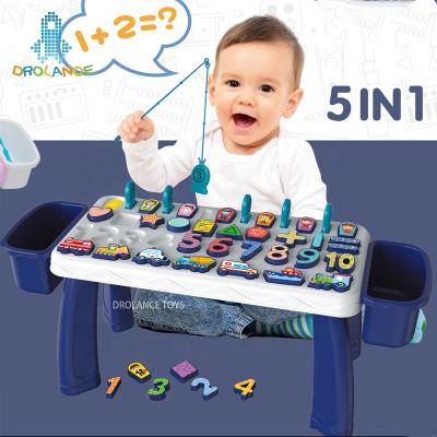 China 5 IN 1 Early Educational Toy Fishing Table Matching Game 5 IN 1 Early Educational Toy Fishing Table Matching Game Fishing for Kids for sale