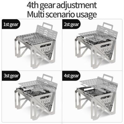 China Opvouwbare camping grill kachel BBQ tuin grill houtskool grills met aanpassing Te koop