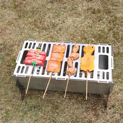 China Camping barbecue draagbare vouwbare roestvrij staal niet-klevende coating BBQ grill Te koop