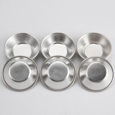 China Household Bakeware Round Aluminum Silver Egg Tart Baking Mould for sale