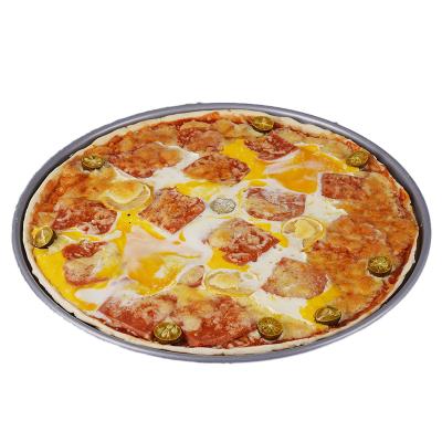 China 14.5 pulgadas de perforación de queso americano espeso bandeja de horneado de pizza comercial gran sartén en venta