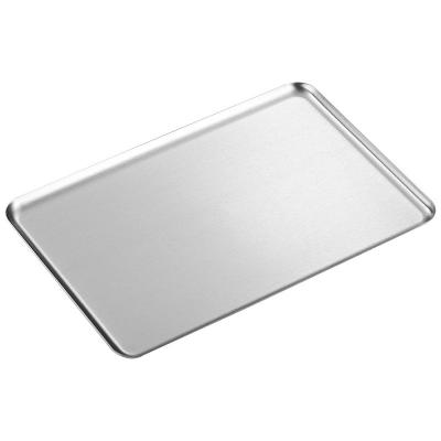 中国 30*20cm 304 Stainless Steel Rectangular Cafe Tray with Straight Edge Baking Pan 販売のため