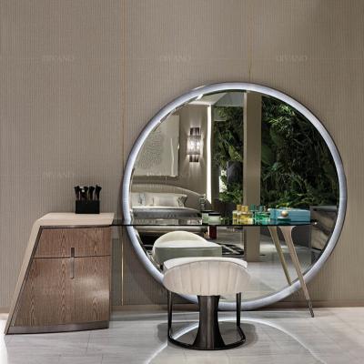 China Luxury luxury makeup table storage cabinet bedroom mirror LED designer advanced modern simple dressing table for sale