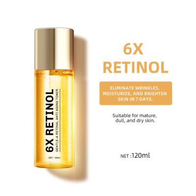 China OEM ODM 6X Retinol Feuchtigkeit Beruhigendes Aufhellen Anti Falten Anti-Aging Gesichtshaut Toner zu verkaufen