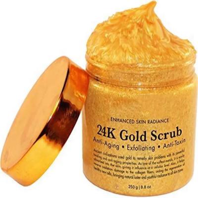 China 24K Anti-Aging Gold Körper- und Gesichtsschrubber mit Privatetikett zu verkaufen