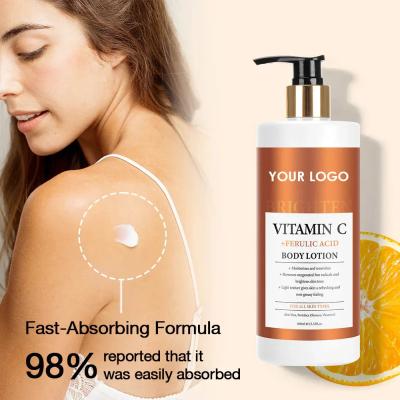 China Vitamin C Whitening Body Lotion Ferulic Acid Brighten Body Cream Moisturize And Hydrate Skin Firm Nourishing for sale