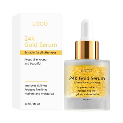 China Moisturizing Fade Fine Lift Serum 24k Gold Essence Face Instant Tightening Skin Care Serum en venta