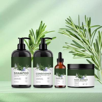 Китай Vegan Hair Care Rosemary Mint Strengthening Oil Control Hair Growth Shampoo Conditioner Hair Oil Masque Mask Set продается