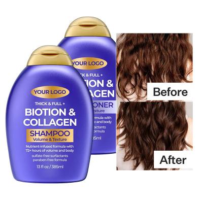 Chine Renforcer les cheveux Prévenir la perte de cheveux Biotine Collagène Shampooing capillaire et Conditioner Ensemble 2 pièces Ensemble de soins capillaires à vendre