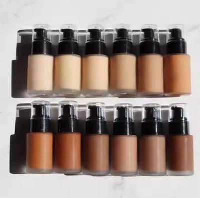 China OEM / ODM Private Label Makeup Foundation Full Coverage Liquid Foundation Wholesales No Logo 12 Colors Female Waterproof Body Foundation for sale