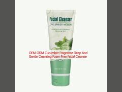 OEM ODM Cucumber Fragrance Deep And Gentle Cleansing Foam Free Facial Cleanser