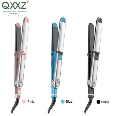 China Safety Best Selling Stainless Steel Flat Iron Salon Hair Straightener LED Ceramic Titanium Hair Straightener for sale