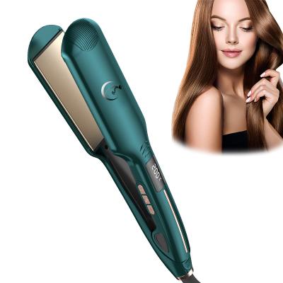 China Safety Infrared Flat Display Ultrasonic Flat Iron Hair Straightener LCD Fast Heating Fast Delivery for sale