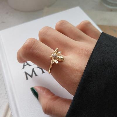 China Statement Rings Kids 925 Cute Animal Silver Bee Ring for sale