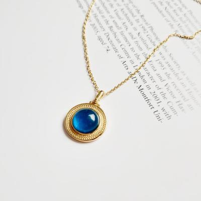 China Fashionable Wholesale Angel Magic Blue Crystal Pendant Necklace From China for sale