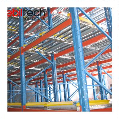 China Corrosion Protection Corrosion Protection Gravity Heavy Duty Cardboard Flow Rack Steel Fluid Rack for sale