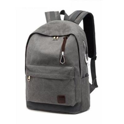 China With USB Fashionable Unisex Canvas Bag Pack High School Student Schoolbag Outdoor Travel Laptop Laptop Bags Backpack for sale