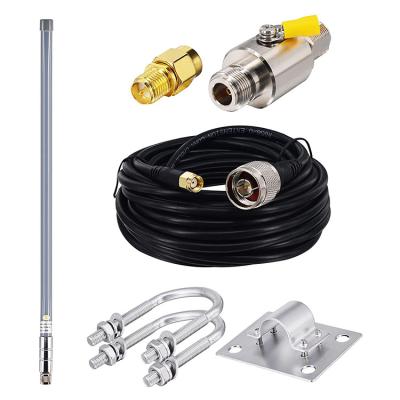 China Lora Antenna Waterproof 5.8dBi Lora 915MHz Fiberglass Antenna With 20Ft Low Loss KMR195 Cable for sale