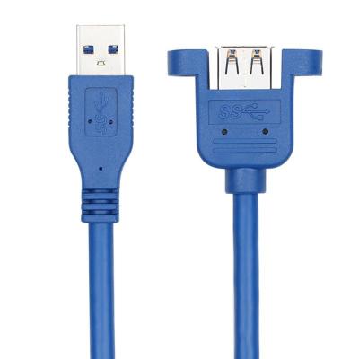 China COMPUTER USB Male to Left Extension Cable USB Panel Mount Female Charging Cable for Mobile Table Lamp for sale