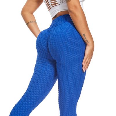 China Wholesale Breathable 2XL-3XL Adults Women Butt Lifter Ruched Crac! crack! Back The Workout Bubble Jacquard Sports Leggings Tights Tights Yoga Pants for sale