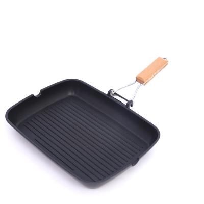 China Korean Diameter Durable Non Cast Aluminum Stick Liner Rectangular Griddle Pan With Induction Base Cookware Set for sale