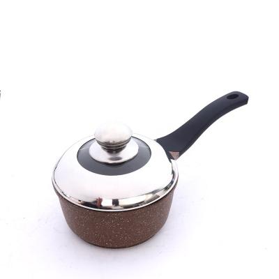 China Sustainable fashion style die cast aluminum non stick liner cookware pan coffee milk pot mini for sale