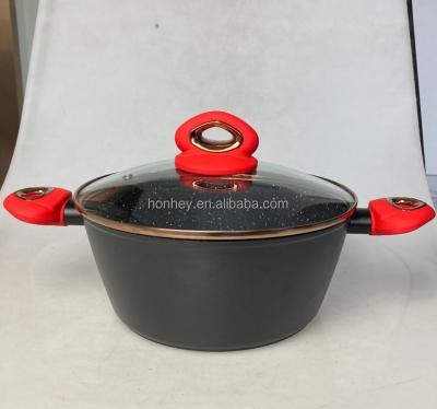 China 14-Pcs Sustainable Pressed Aluminum Rachael Ray Long-Lasting Non Stick Kitchen Cookware Sets With Cheap Price for sale