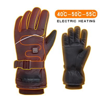 China Twill Winter Ski Motorcycle Battery Rechargeable Women Waterproof Usb Electric Heated Gloves for sale