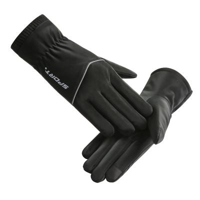 China Cute TWILL Ladies Touch Screen Warm Windproof Cycling And Running Gloves for sale