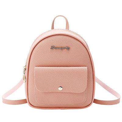 China Multifunctional Mini Backpack Women Small PU Shoulder Bag Bagpack School Waterproof Leather Female Backpack L0510 for sale