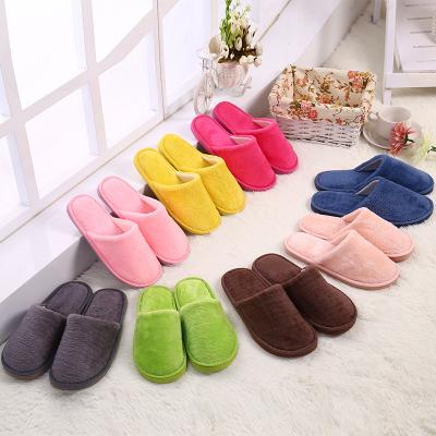 China Indoor Slipper Shoes K1185 Floor Bedroom Slippers Women Men Winter Light Weight Fluffy Home Soft Slippers Indoor Anti-skid Slippers for sale