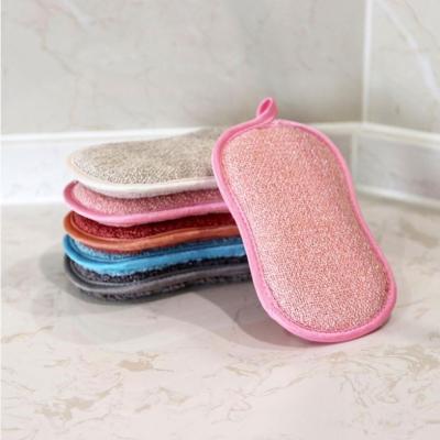 China Sustainable Wholesale High Quality Kitchen Cleaning Microfiber Cleaning Rubbing Sponge for sale