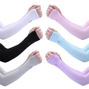 China 2Pcs Breathable Arm Sleeves Warmers Sports Sleeves Hand Cover UV Sun Protection Warmer Running Cooling Fishing Cycling for sale