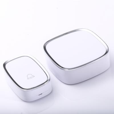 China Modern Wireless Doorbell Waterproof DC Door Bell Kit with 1 Plug-in Receiver and 1 Push Button Transmitter for sale