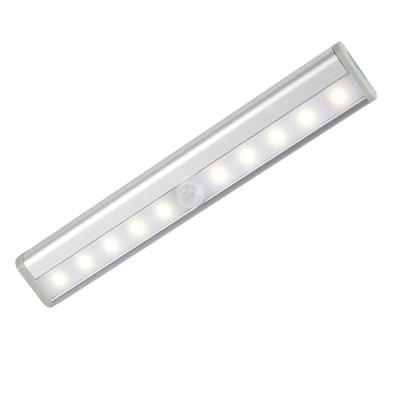 China Smart Light Sensor Control 10 Led Motion Sensor Battery Operated Led Cabinet Lights for sale