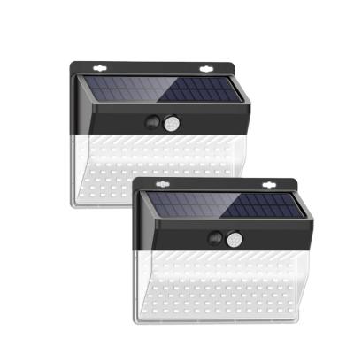 China 206LED Outdoor Lighting Lithium Battery Solar Powered Led Wall Light Street Garden Solar Led Lamp for sale