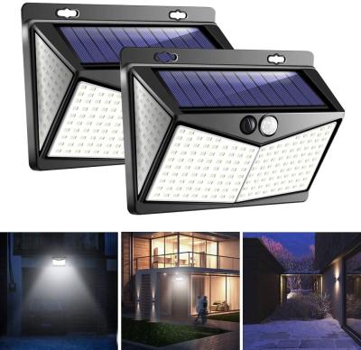 China 208 LED Garden Solar Power Light Waterproof PIR Motion Sensor Outdoor Lamp Wall Garden for sale