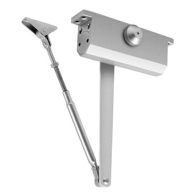 China Modern Aluminum Square Type 65kg Two Speed ​​Adjustable Overhead Hydraulic Automatic Traverse Door Closer for sale