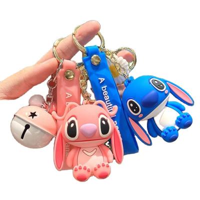 China Anime Cartoon Silicone Ears Key Chain Small Creative Cute Pendant Rubber Bag Gift Doll Hanging Key Chain for sale