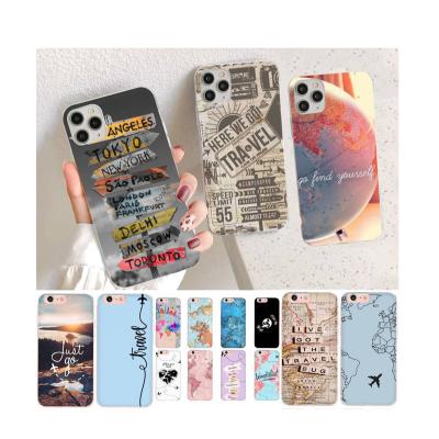 China 2022 shockproof new world map travel phone case for iphone 13 11 12 pro XS max 8 7 6 6S plus X 5S 2020 XR Se case for sale