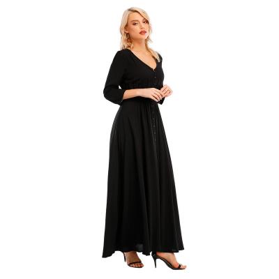 China High Quality Elegant Ladies Breathable Temperament Casual Dresses Vintage Maxi Dress for sale