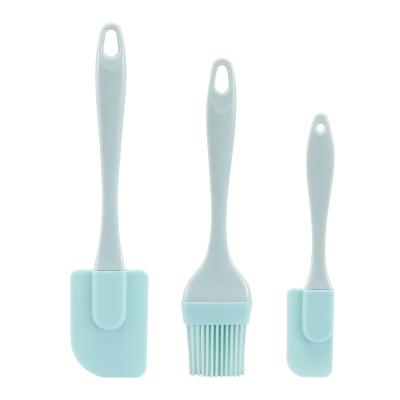 China 3PCS Products Silicone Brush Cake Viable Cooking Baking Spatula Set Silicone BBQ Brush Silicone Scraper Spatula Set for sale