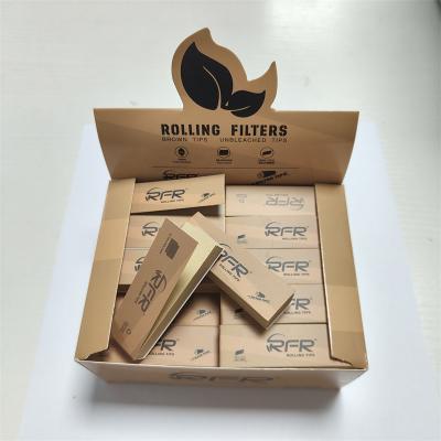 China RFR Brown Mini Tips 59*18mm Tobacco Smoking Rolling Filter Tips, Hot Selling and Easy Rolling Smoking Paper Roll for sale