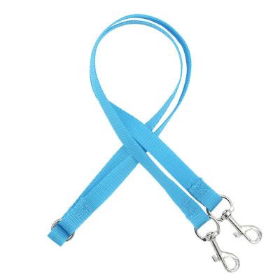 China Durable Comfortable Nylon Double Dog Leash No Tangle Dog Leash 2 Walking Dogs For Medium Small Pet for sale