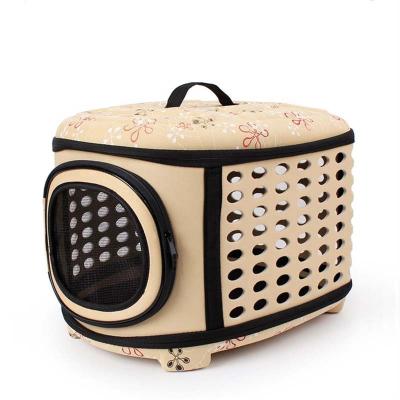 China Wholesale Dogs Large Capacity Soft EVA Airline Approved Portable Folding Pet Carrier Bag Outdoor Moving For Dogs Cats Rabbits for sale