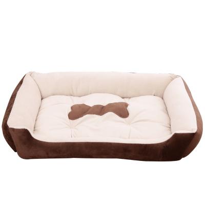 China Factory Supplier Large Square Breathable Portable Super Soft Pet Bed Bed Rest Improved Short Sleep Plush Dog Bed for sale