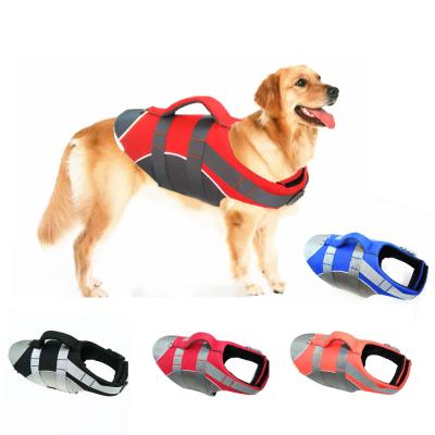 China Viable Reflective Pet Dog Life Vest Rescue Vest Dog Life Vest Swimming Pet Clothes Ripstop Swimwear for sale