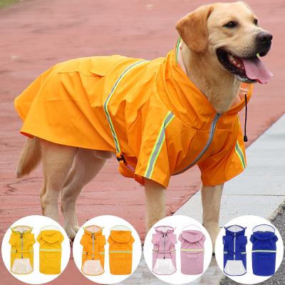 China New Pet Sports Raincoat Dog Raincoat Pet Coat Style Transparent Clothes Large Reflective Dog Raincoat for sale