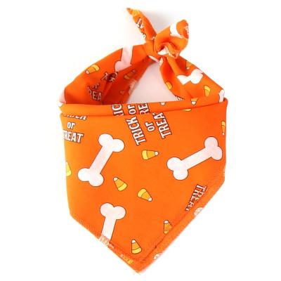 China Pet Supplier Competitive Price Viable Dog Triangle Printed Scarf Sublimation Dog Bone Scarf Bandana for sale